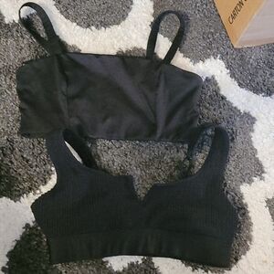Victoria's Secret sports bra bundle sz xs black two sports bras WL76